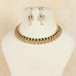 emerald american diamonds necklace rose gold