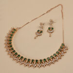 emerald american diamonds necklace rose gold