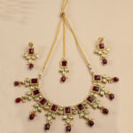royal kundan maroon necklace