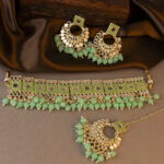 vaishnavi rajwadi choker with mirror work